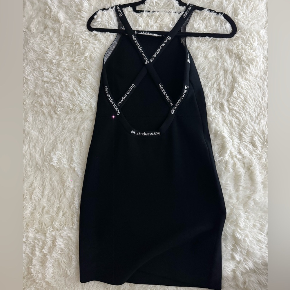 Alexander Wang Black Cross-Back Bodycon Dress